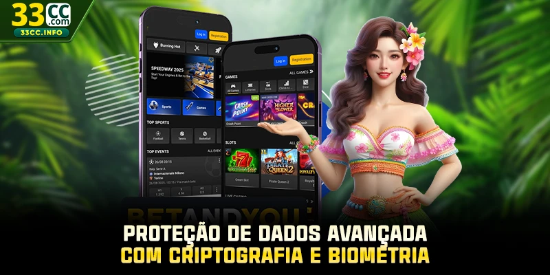 Proteção de dados avançada com criptografia e biometria