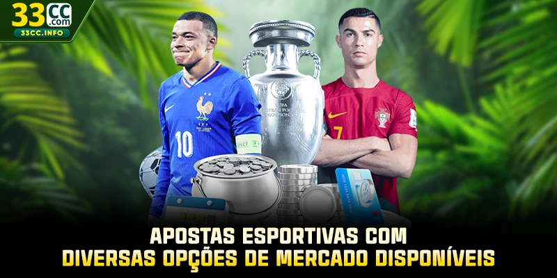 Apostas esportivas com diversas opções de mercado disponíveis